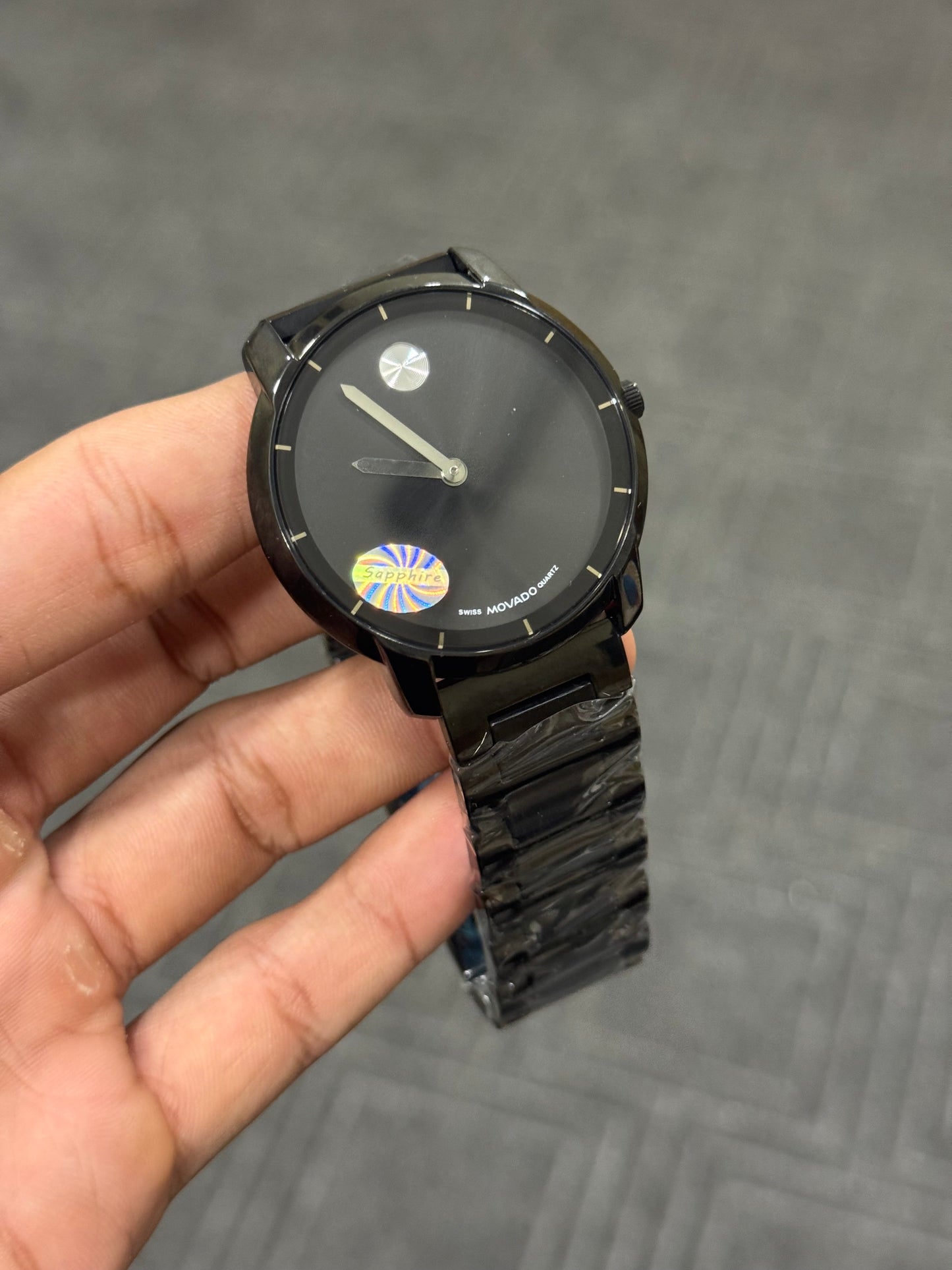 MOVADO FULL BLACK DIAL