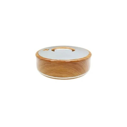 HotPot 3Ltr Round Light Wood+Silver