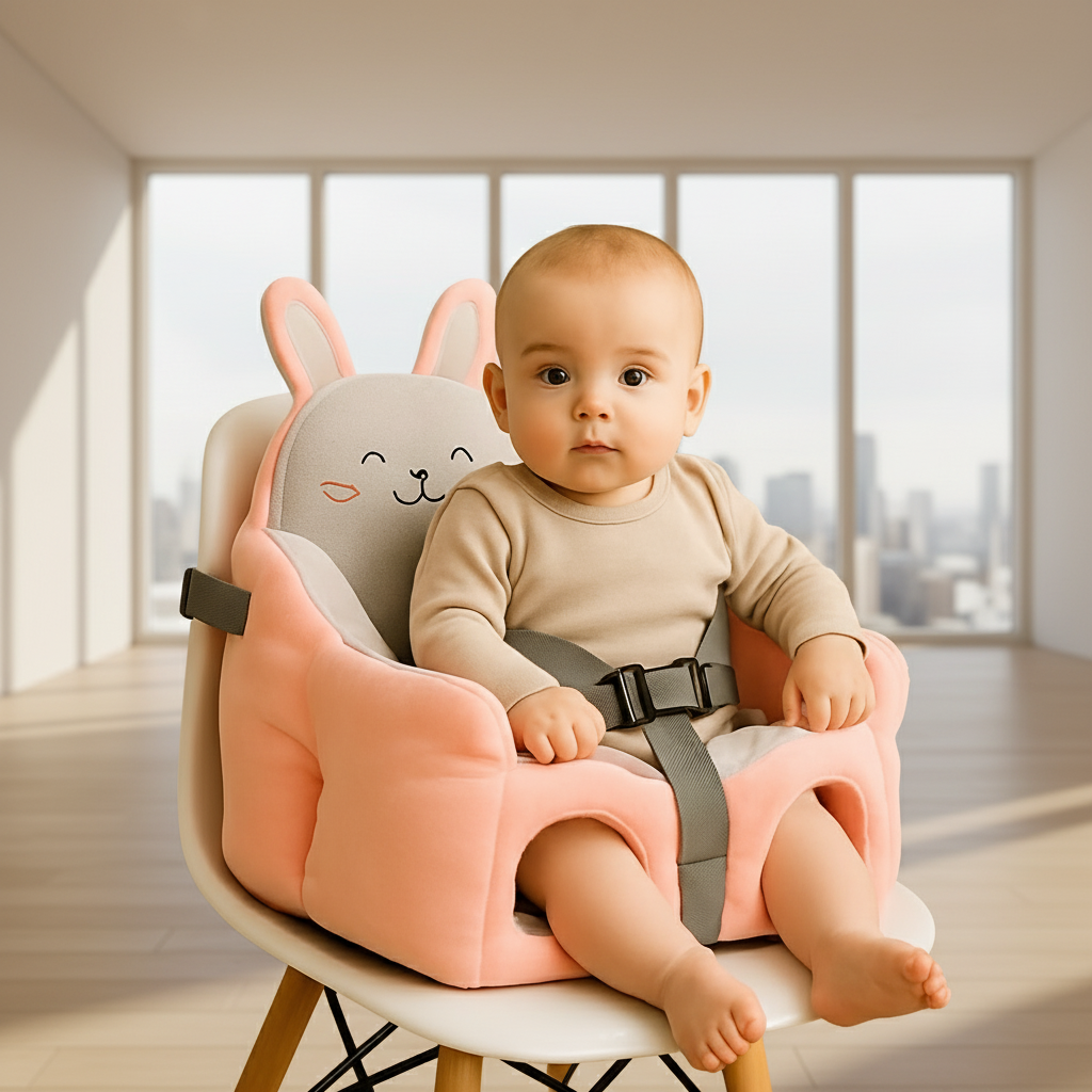 Premium Baby Support Seat – Pink Bunny