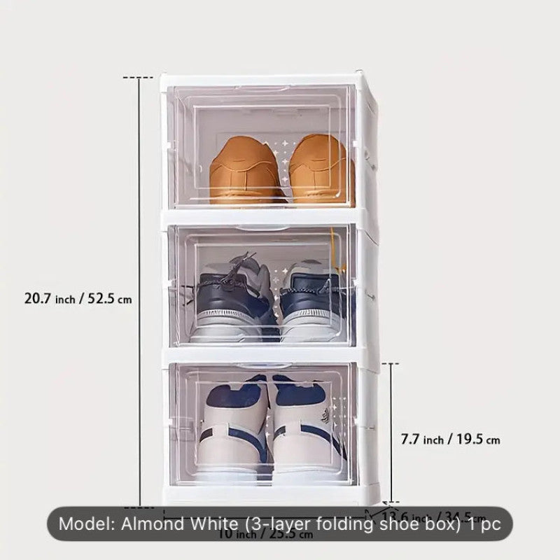 Rack3-Layer Foldable Heavy-Duty Shoe Rack | Multi-Tier Home Shoe Organizer