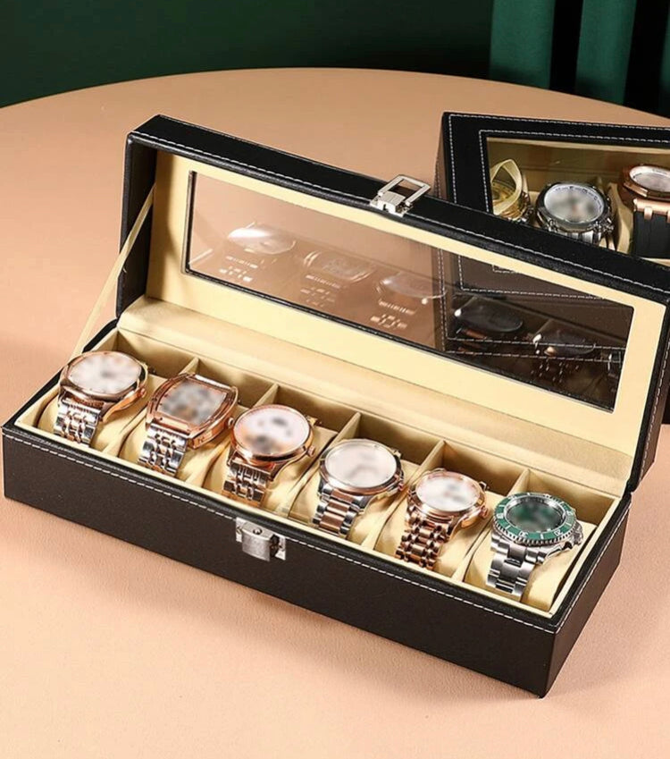 Leather Watches & Bracelets Storage Box
