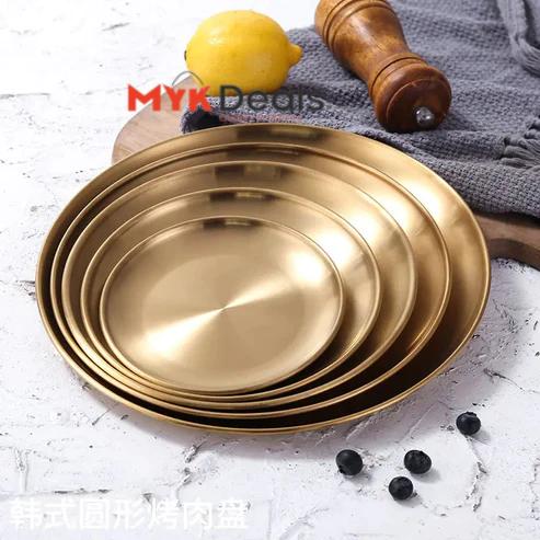 Luxurious SS Round Plate Gold