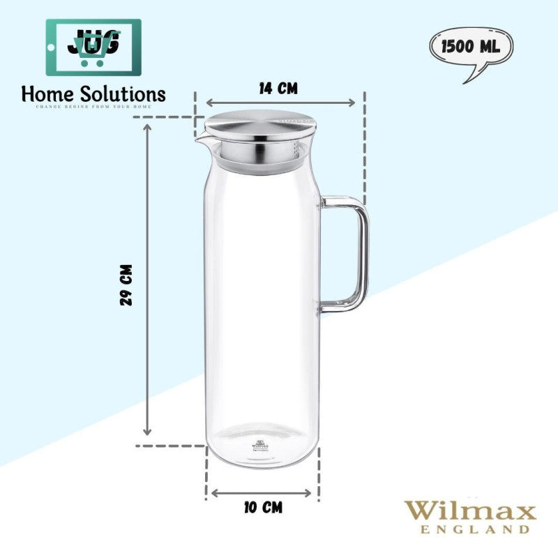 Wilmax Borosilicate Glass Jug – 1500 ml (50.7 fl oz)