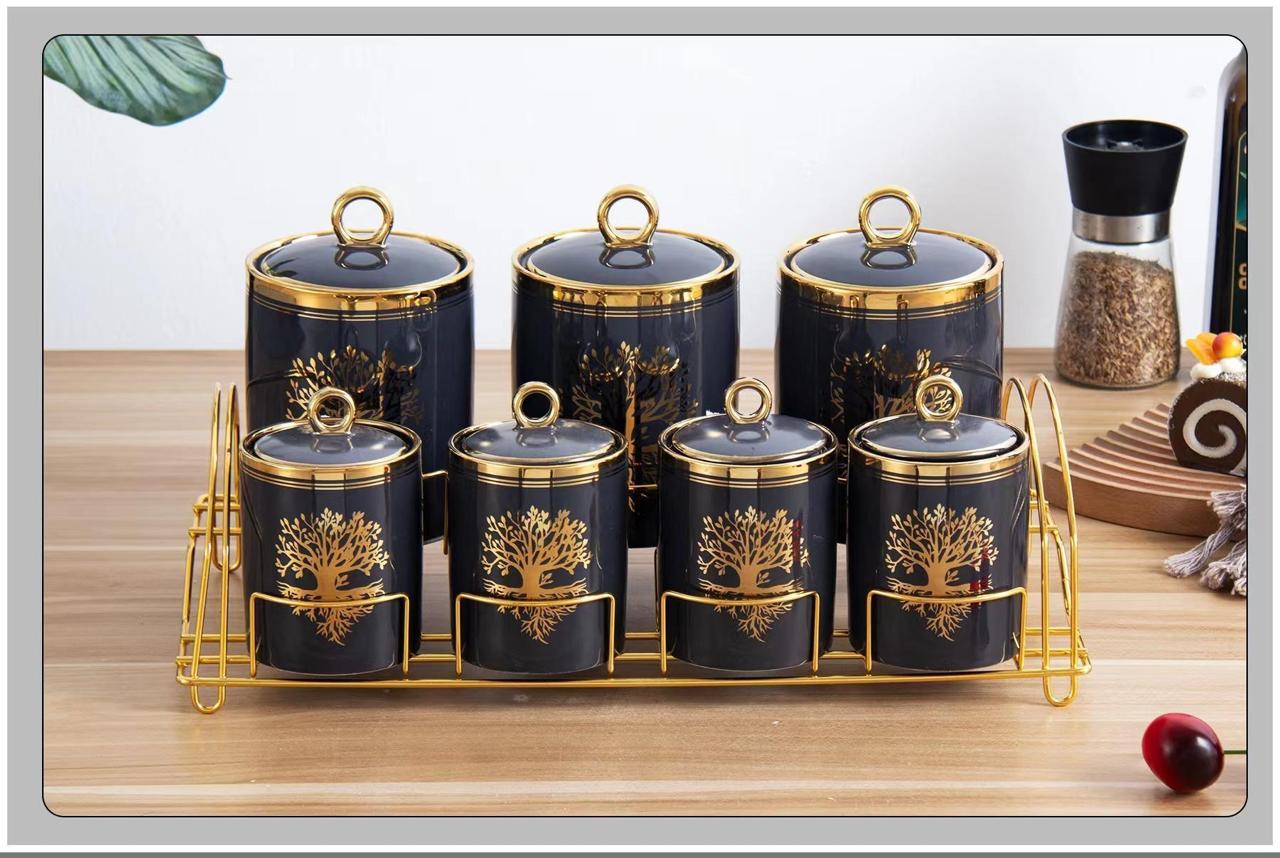 7-Pcs Canister Set with Stand | LQ-03