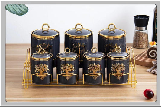 7-Pcs Canister Set with Stand | LQ-03