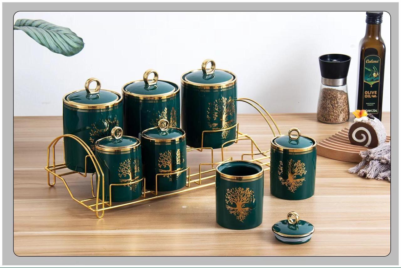 7-Pcs Canister Set with Stand | LQ-04
