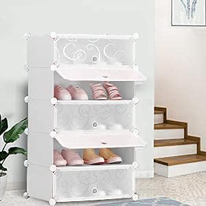 Elite Frosted Long-Profile 4-Tier Shoe Organizer