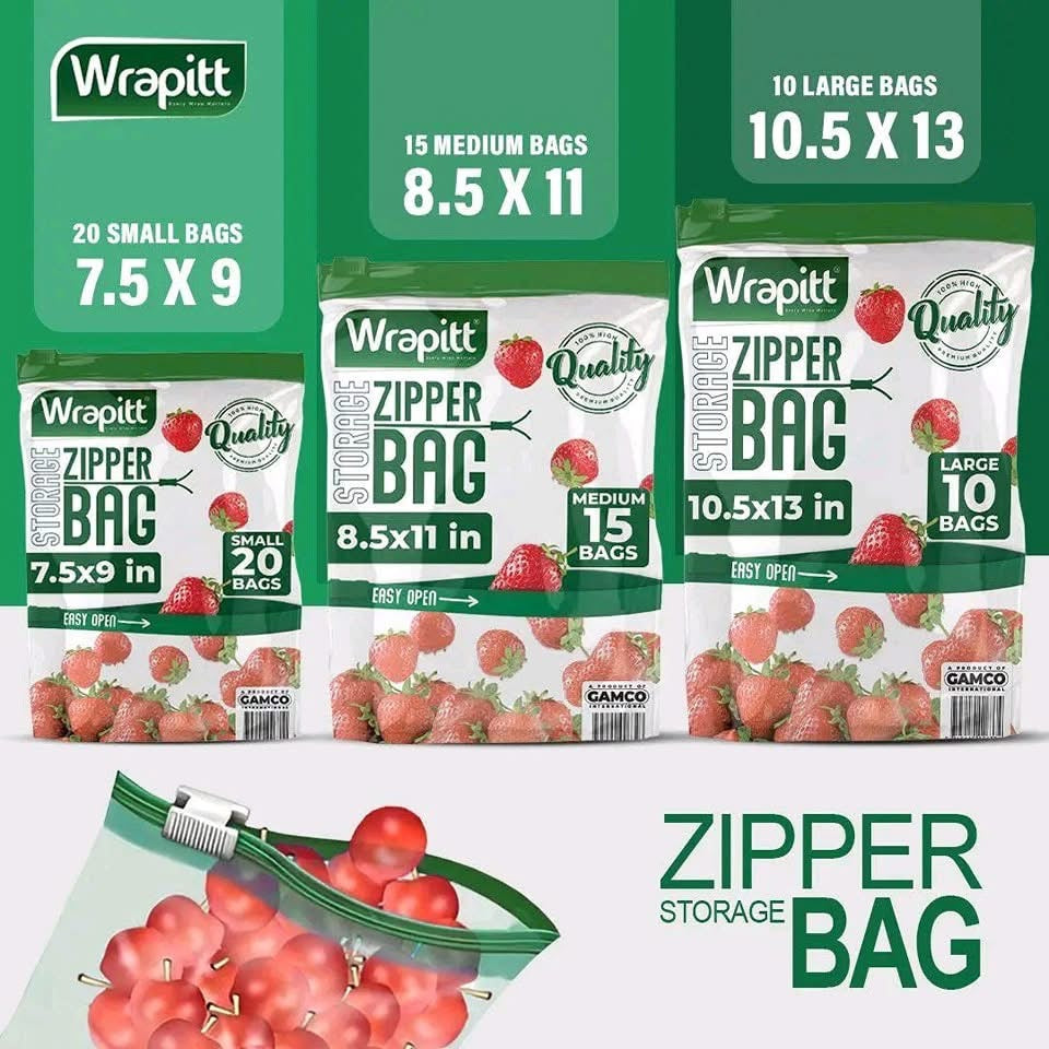Wrapitt Zipper Storage Bags