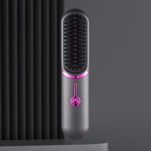 Mini Cordless Hair Straightener Brush