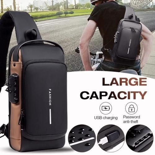 Crossbody Tech Sling Bag With USB Charging Port