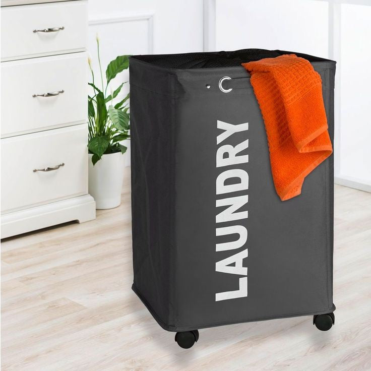 Household Dirty Laundry Clothes Storage Basket with Wheels