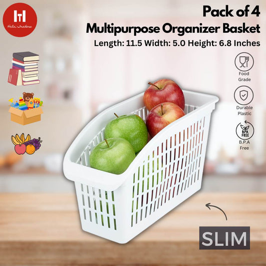 Multi-Purpose Organizer Basket Slim (Pack of 4)