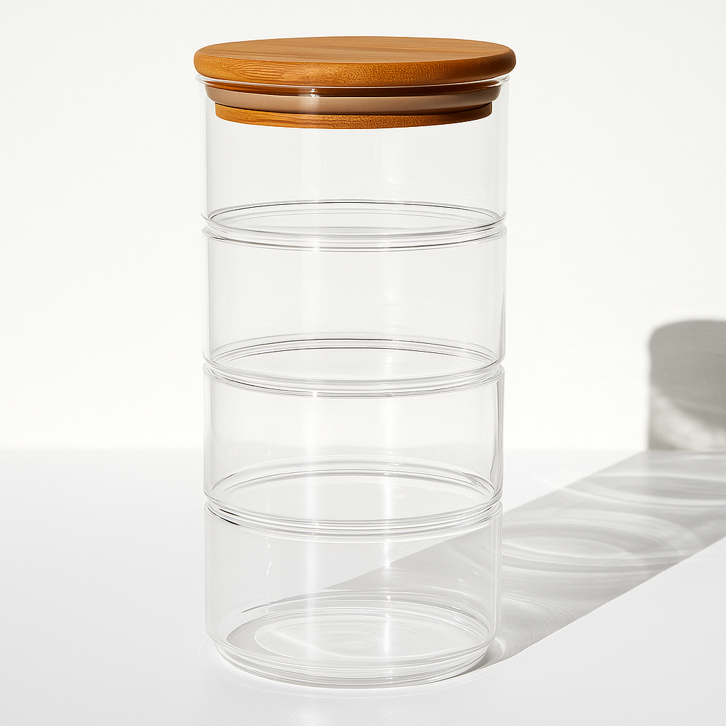 4 Layer Glass Food Container