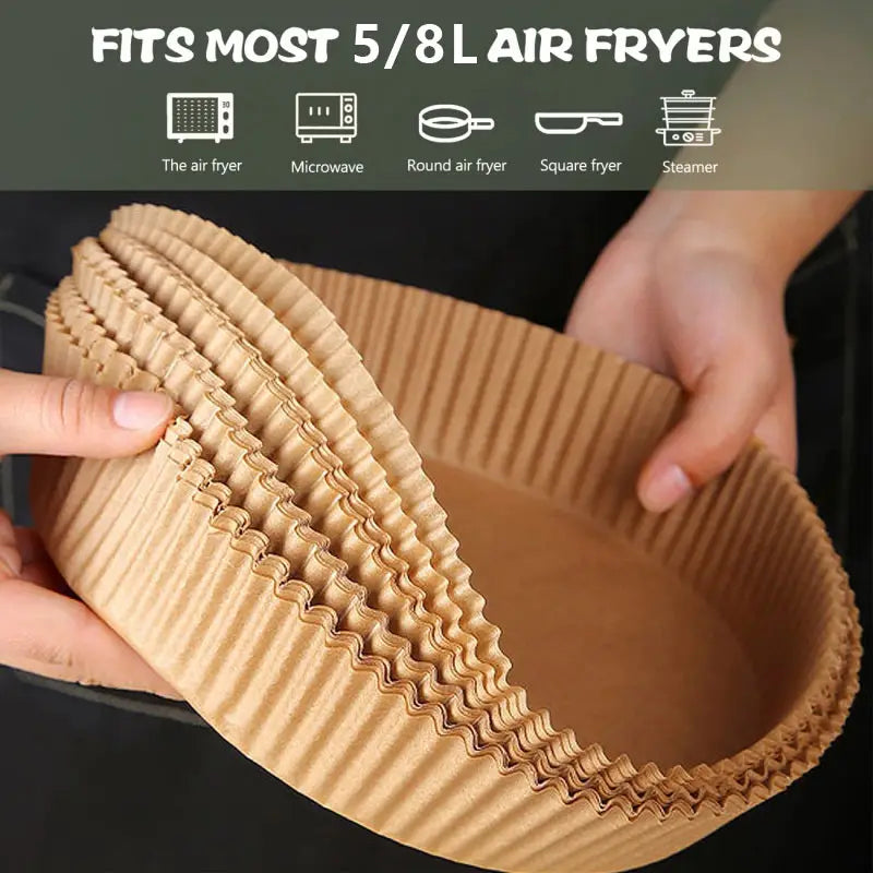 50 PIECES DISPOSABLE AIR FRYER PAPER LINERS