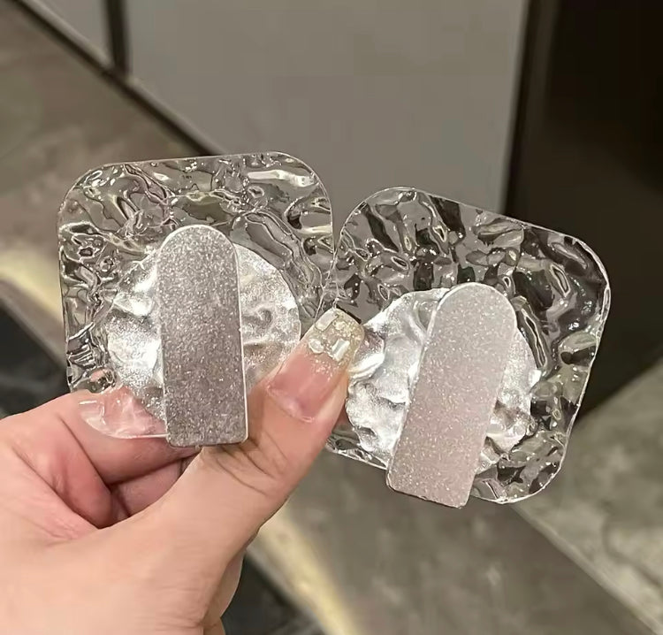 Wall Adhesive Punch Free Acrylic Hooks (2 Pcs Set)