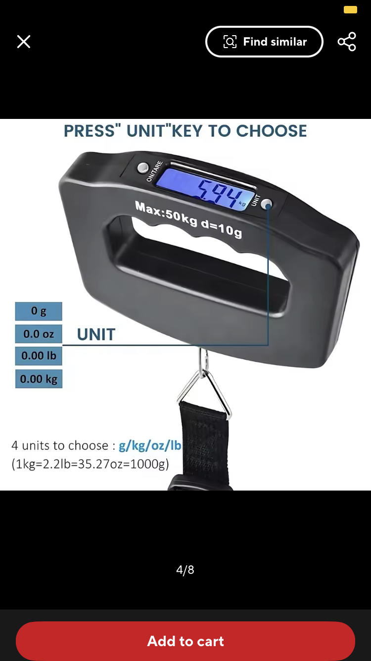 50kg Travel Luggage Scale Portable Handheld