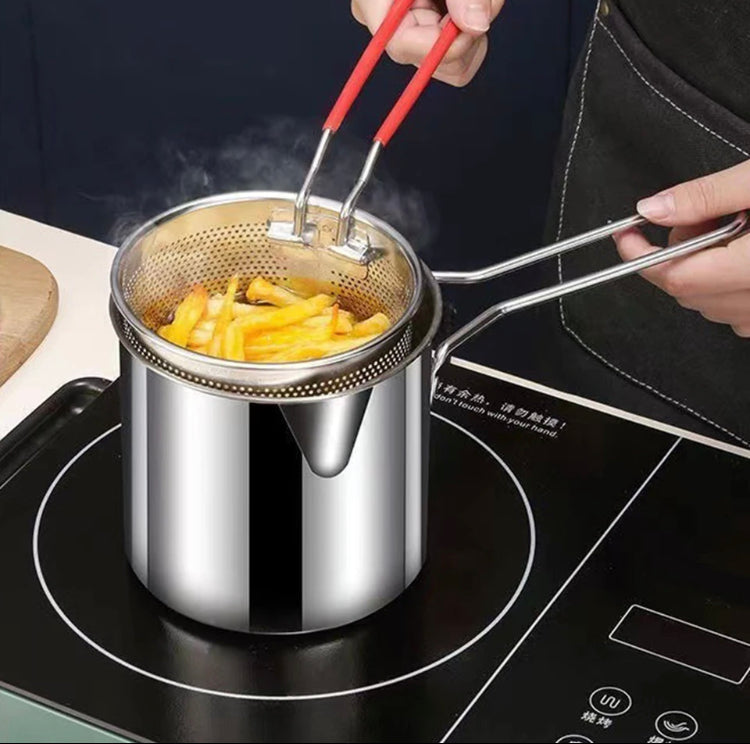 Portable Stainless Steel Deep Frying Pot