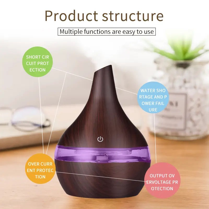 Quiet Wood Grain Humidifier