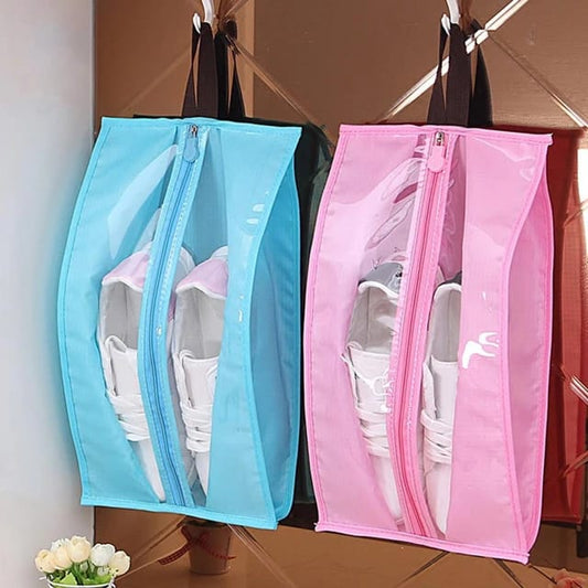 Portable Travel Waterproof Transparent Shoe Pouch.