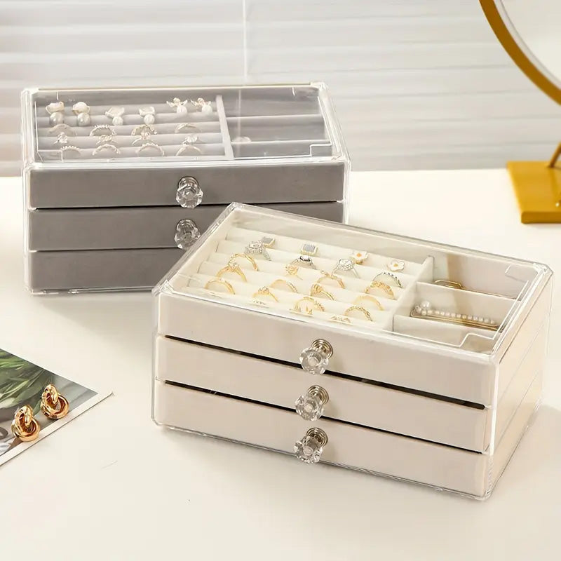 Acrylic 3 Drawer Jewelry Organizer
