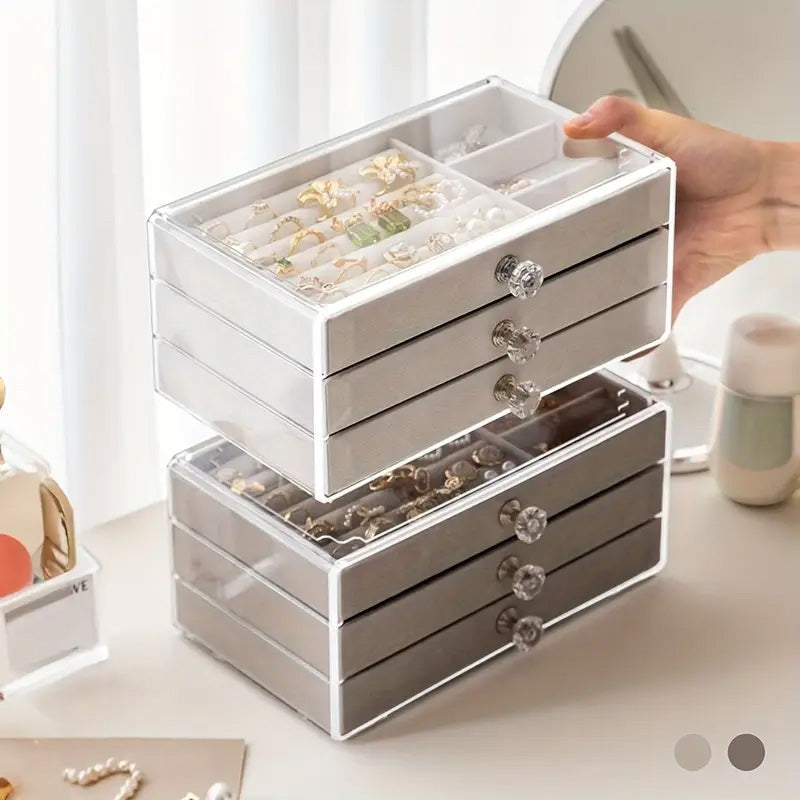 Acrylic 3 Drawer Jewelry Organizer