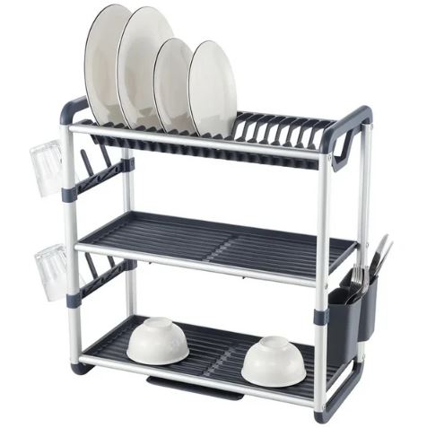 3 Tier Aluminium Dish Rack