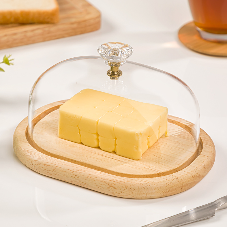Wooden Butter Dish with Acrylic Lid (2161) by Limon