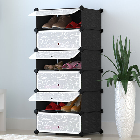 Elite Frosted Series Modular Shoe Rack (3-Tier & 4-Tier Options)