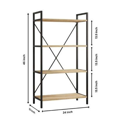 4-Tier Industrial Rolling Storage Rack with Lockable Wheels