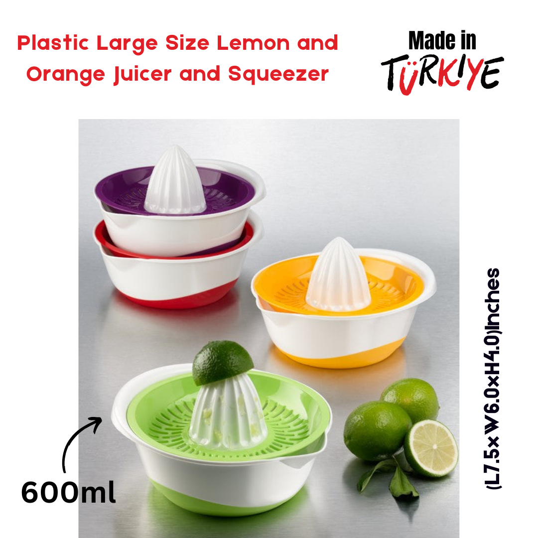 Plastic Large Size Lemon and Orange Juicer  and Squeezer (L7.5xW6.0xH4.0)Inches