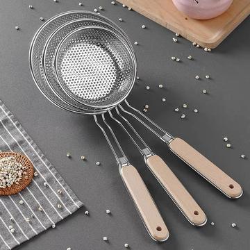 Stainless Steel Kitchen Strainer/Colanders Wood Handle