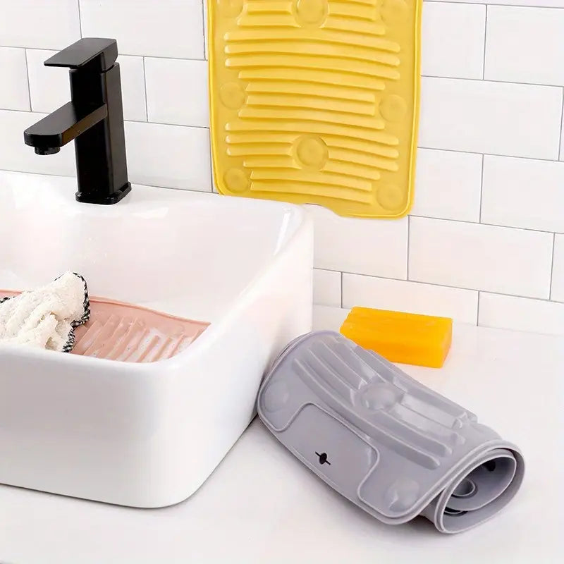 Portable Household Non-Slip Silicone Washboard