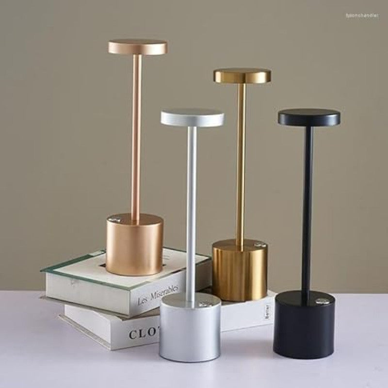 Seek Modern Rechargeable Table Lamp – Slim Metal Body with LED Light