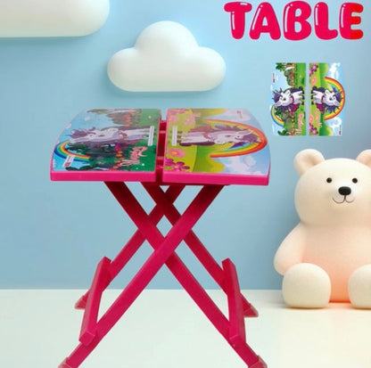 Kids Foldable Table with 2 Foldable Chairs Best Quality