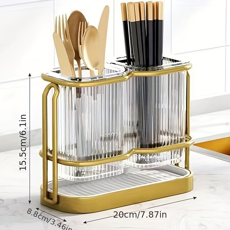 Luxury 2 Grid Kitchen Cutlery Holder