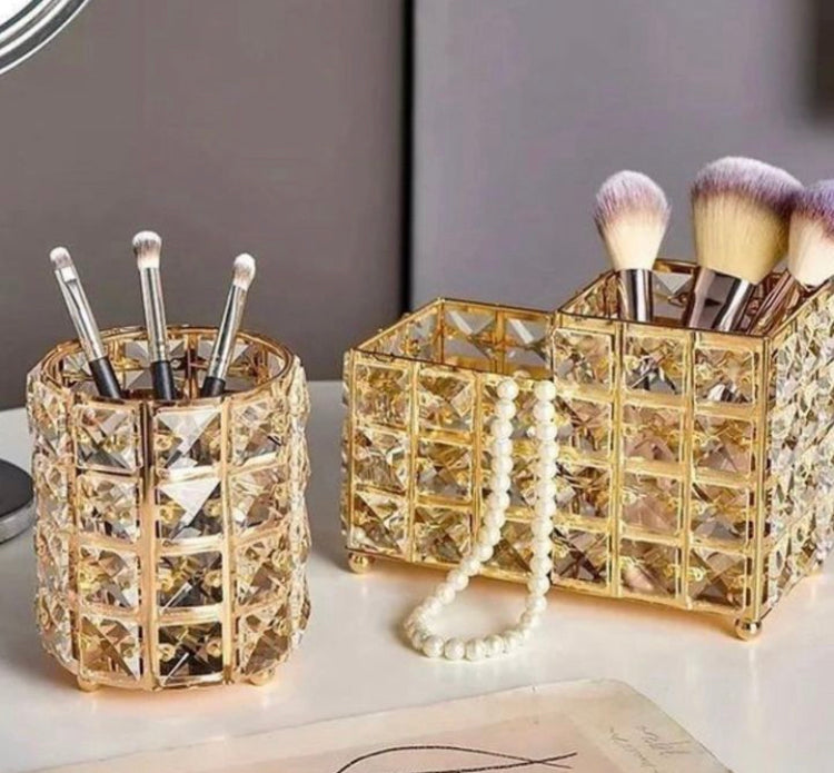 Double Layer Metal Crystal Brushes Holder
