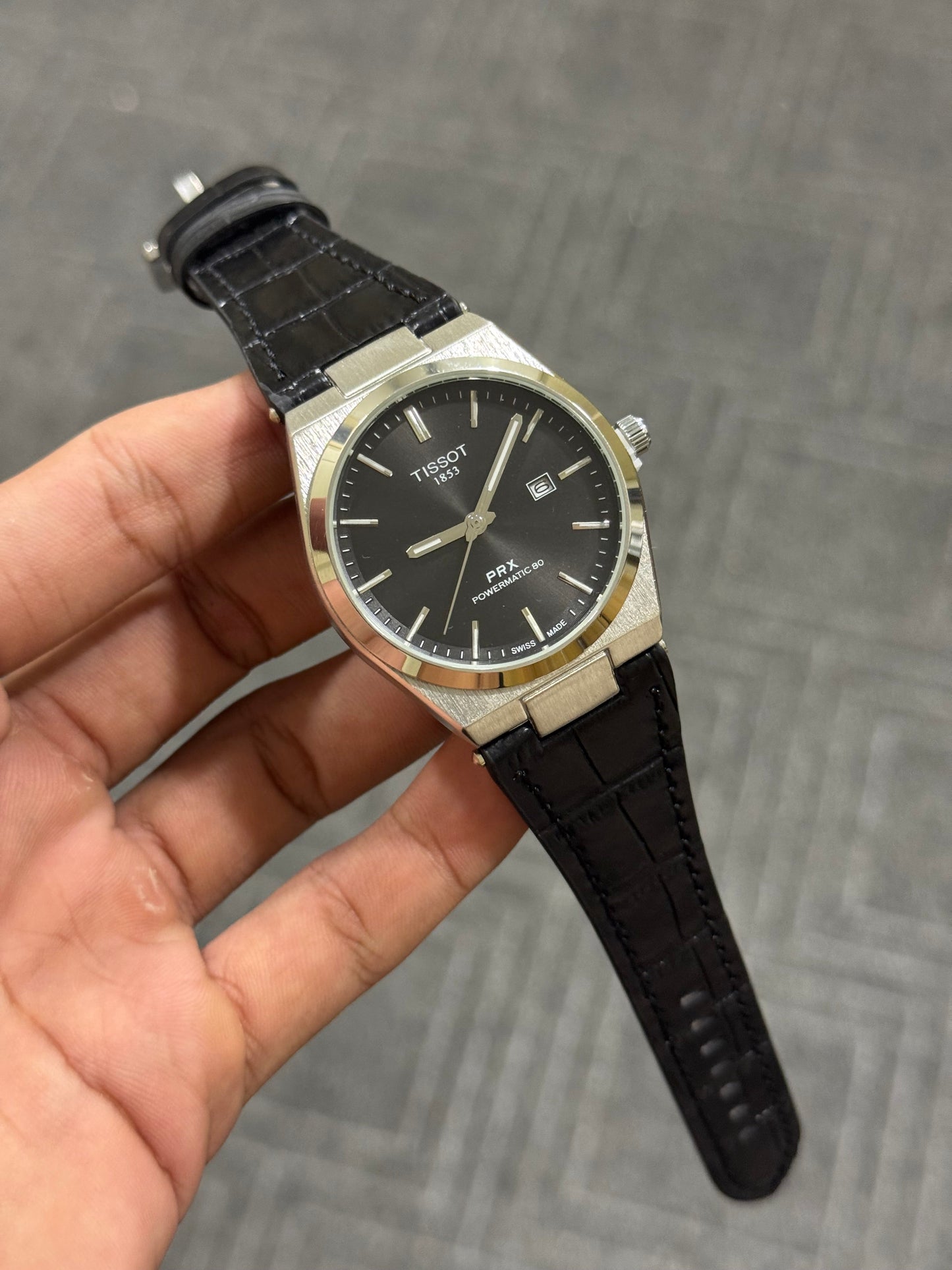 TISSOT PRX LEATHER STRAP