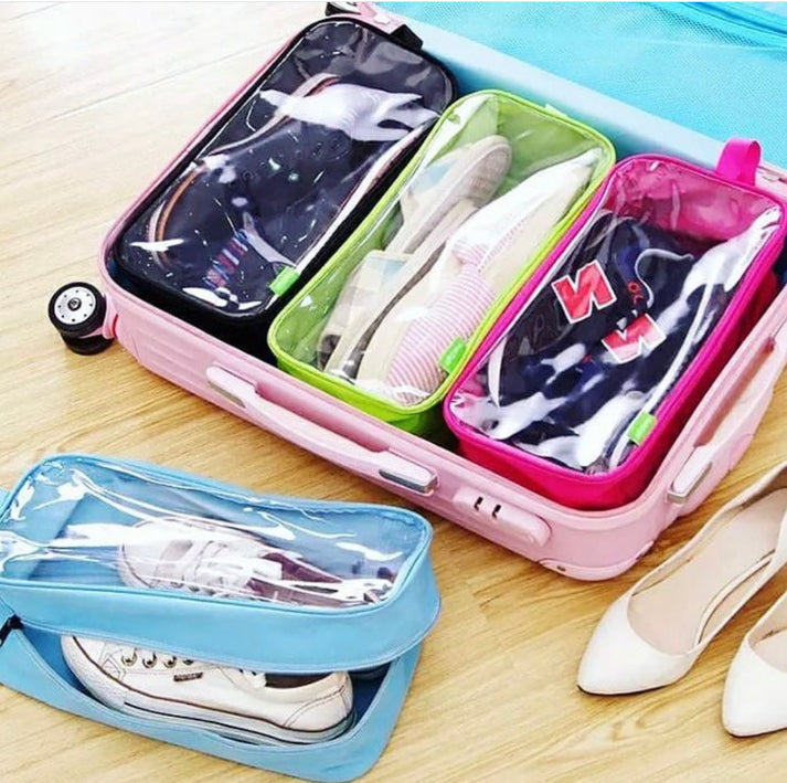 Portable Travel Waterproof Transparent Shoe Pouch.