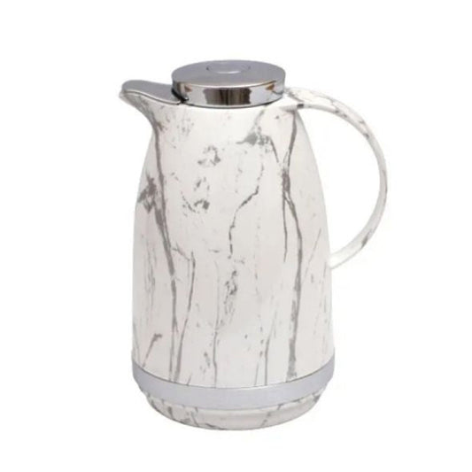 1Ltr Thermos - White Silver