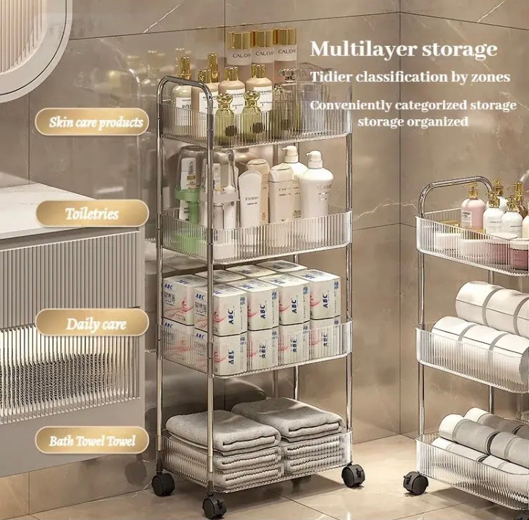 3/4 Layer Kitchen Trolley Storage Shelves