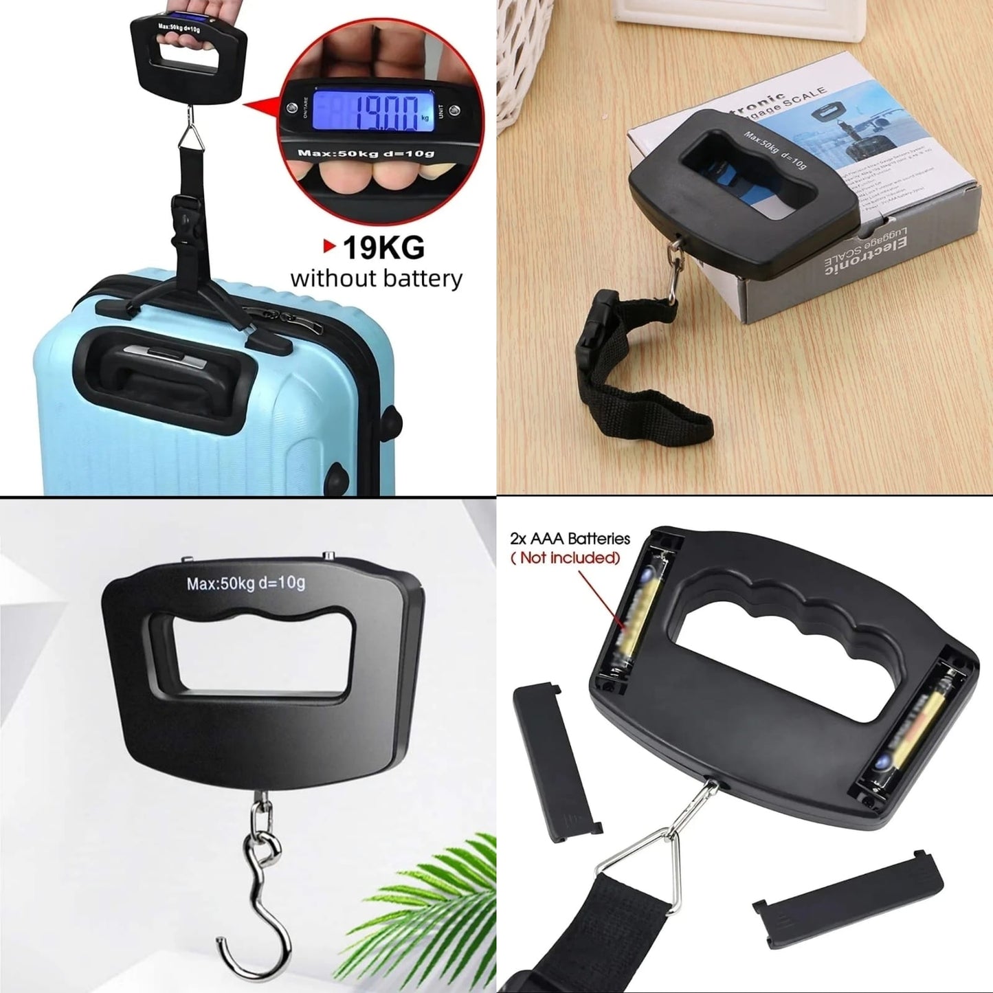 50kg Travel Luggage Scale Portable Handheld