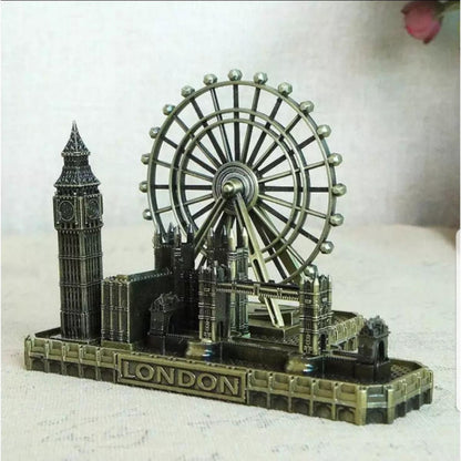 Metal Tower Statue – London Themed Bronze Building Model