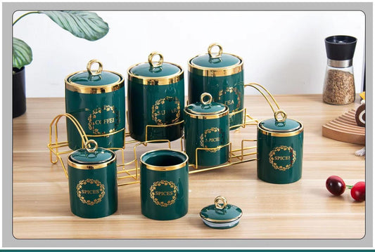 7-Pcs Canister Set with Stand | LQ-08