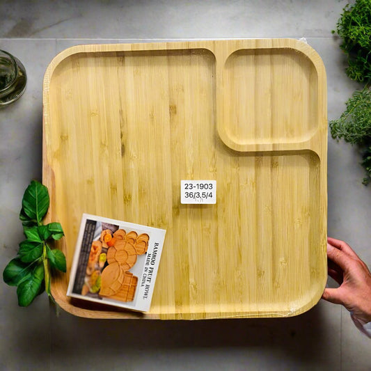 Chip & Dip Bamboo Food Tray