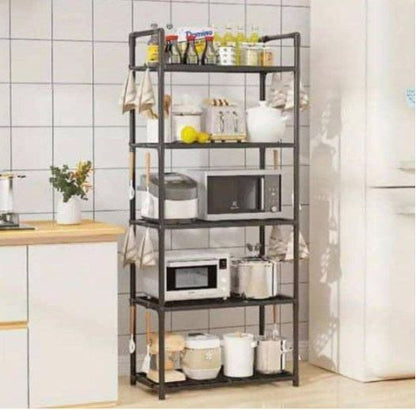 5-Tier Multipurpose Storage Rack – Adjustable Stackable Organizer Shelf for Kitchen, Bathroom & Home Use