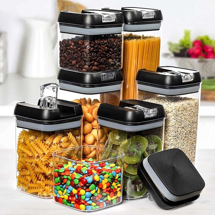 5pcs Easy Lock Airtight Jars