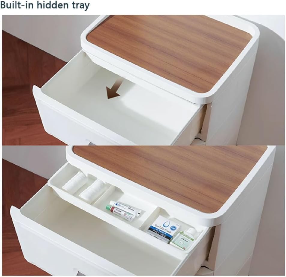 Bedside Table Portable Drawers