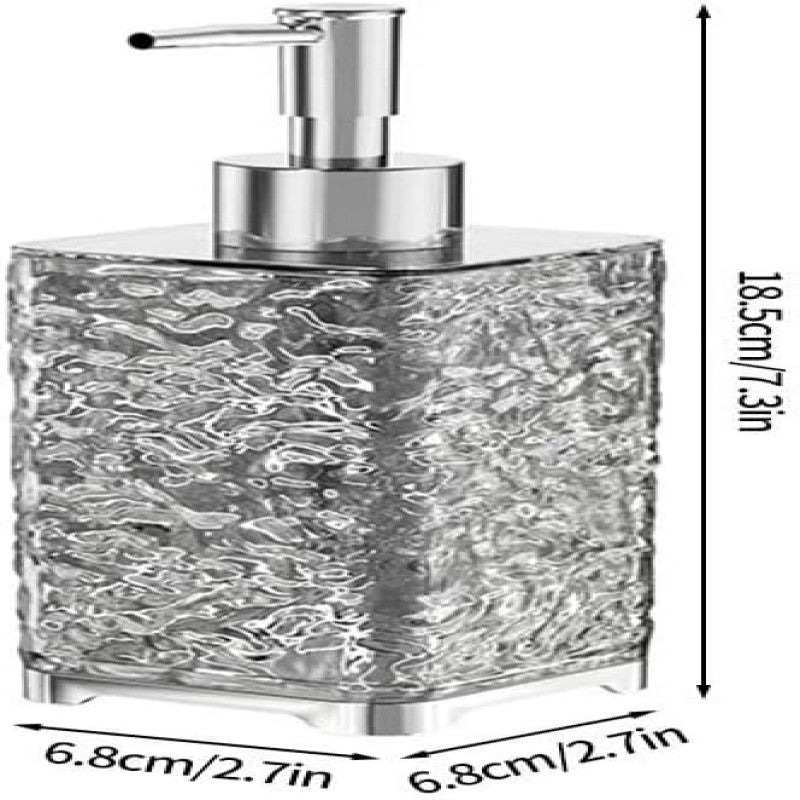 Luxury Transparent Hand Sanitizer Bottle-Square