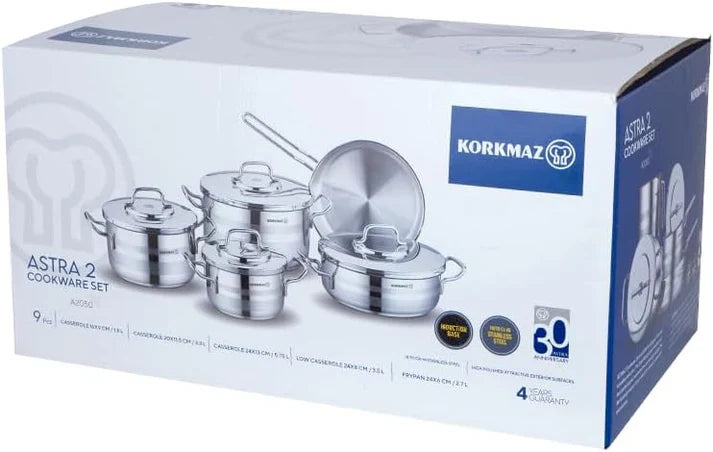 Korkmaz A-2050 Astron 9 Pcs Cookware Set