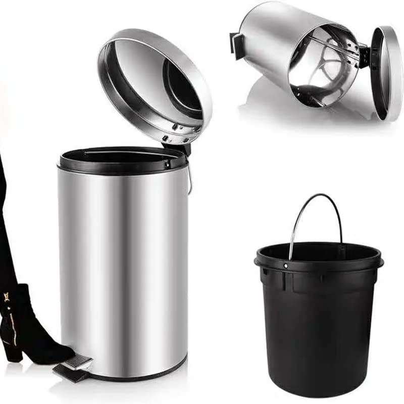 Steel Dustbin with Pedal & Removable Inner Bucket (2117) by Limon
